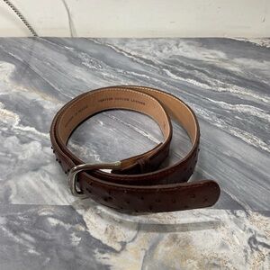 Tecovas Genuine Ostrich Leather Belt 36 Pecan Brown
